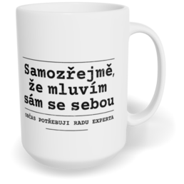 Hrnek klasický velký s vlastním potiskem - Sám se sebou