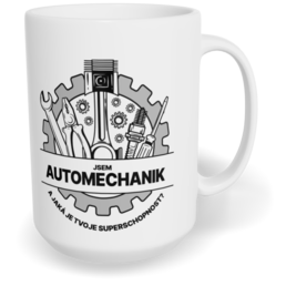 Hrnek klasický velký s vlastním potiskem - Automechanik