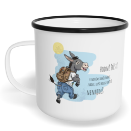 Hrnek plecháček s potiskem na míru - Hodně štěstí v novém zaměstnání, zrádce