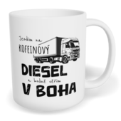 Hrnek klasický malý s vlastním potiskem - Jezdím na diesel