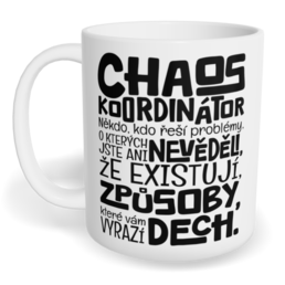 Hrnek klasický malý s vlastním potiskem - Chaos koordinátor
